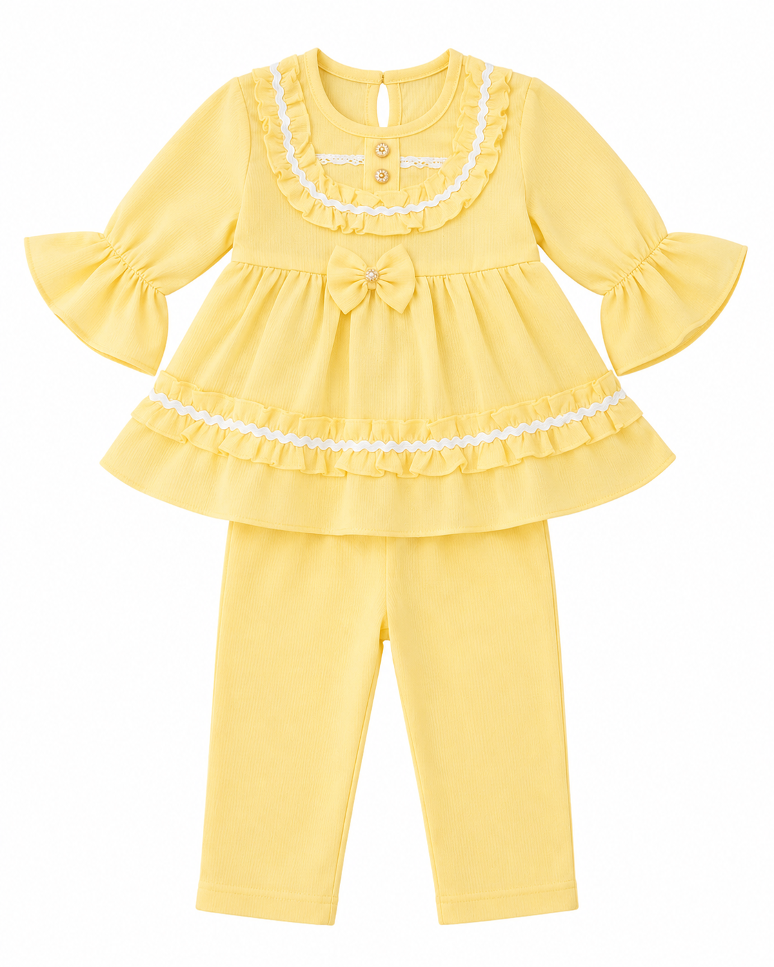 Pastel Yellow Frock Suit