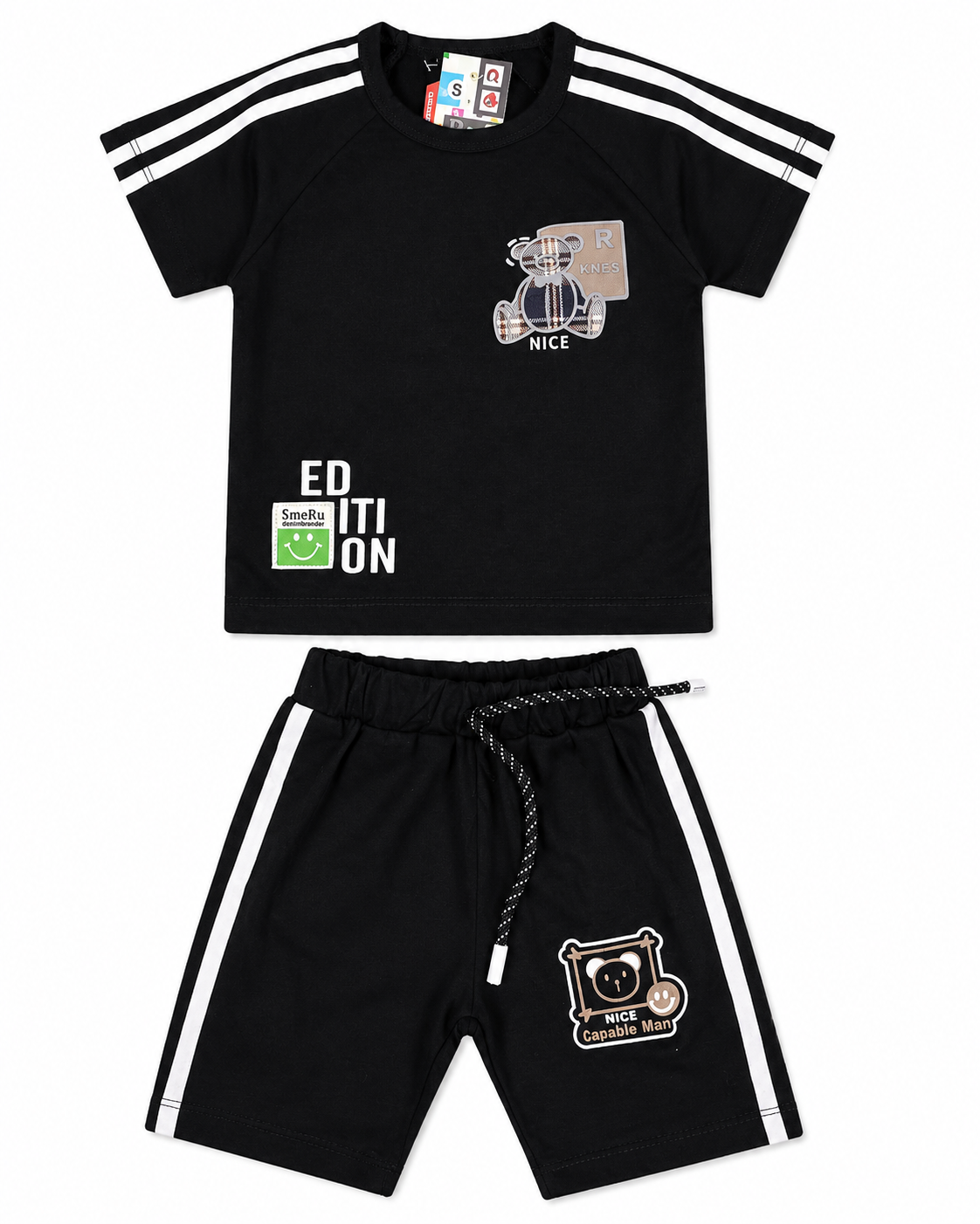 Black Bear Edition Boys T-Shirt & Shorts Set